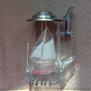 Glass Sailboat Stein glass